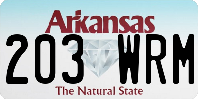 AR license plate 203WRM