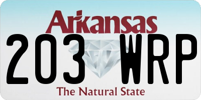 AR license plate 203WRP