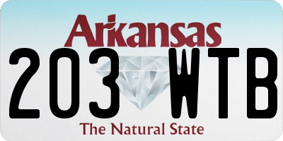 AR license plate 203WTB