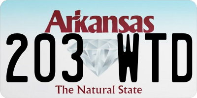 AR license plate 203WTD
