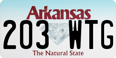 AR license plate 203WTG
