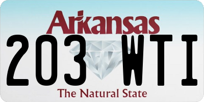 AR license plate 203WTI