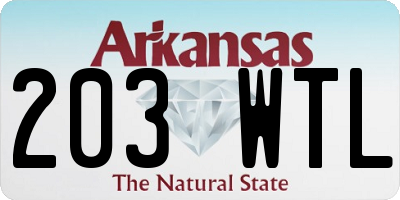 AR license plate 203WTL