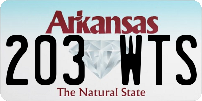 AR license plate 203WTS