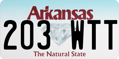 AR license plate 203WTT