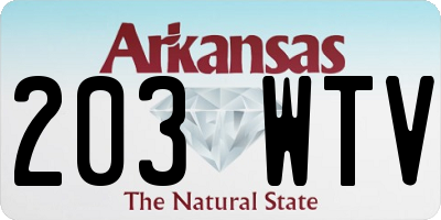 AR license plate 203WTV
