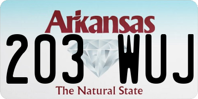 AR license plate 203WUJ