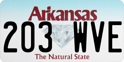 AR license plate 203WVE