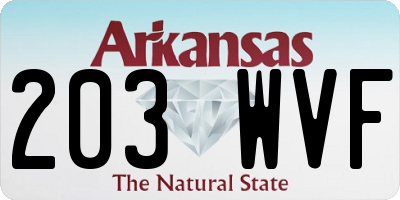 AR license plate 203WVF