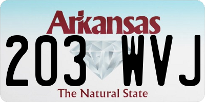 AR license plate 203WVJ