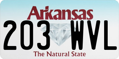 AR license plate 203WVL