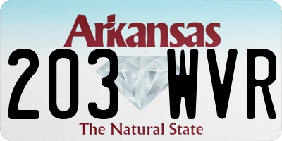 AR license plate 203WVR