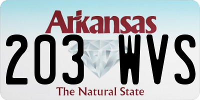 AR license plate 203WVS