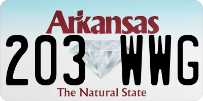 AR license plate 203WWG