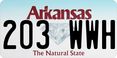 AR license plate 203WWH