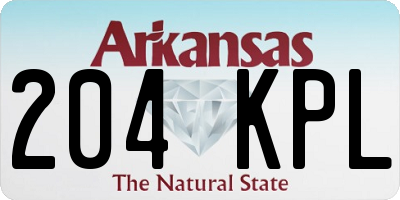 AR license plate 204KPL