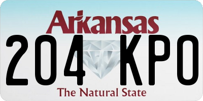 AR license plate 204KPO