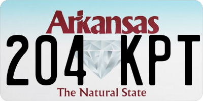 AR license plate 204KPT