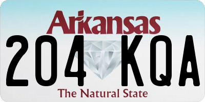 AR license plate 204KQA