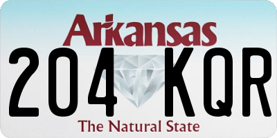 AR license plate 204KQR