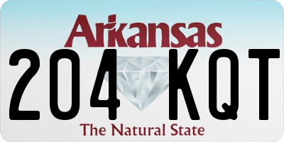 AR license plate 204KQT