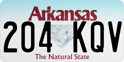 AR license plate 204KQV
