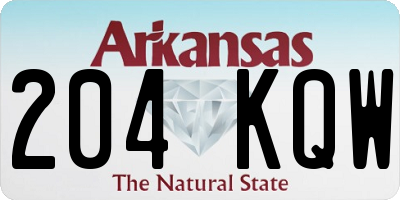 AR license plate 204KQW