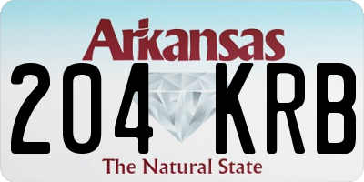 AR license plate 204KRB