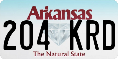 AR license plate 204KRD