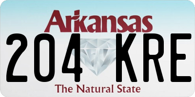 AR license plate 204KRE