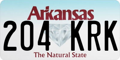 AR license plate 204KRK