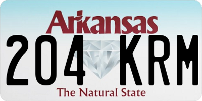 AR license plate 204KRM
