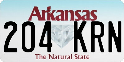 AR license plate 204KRN