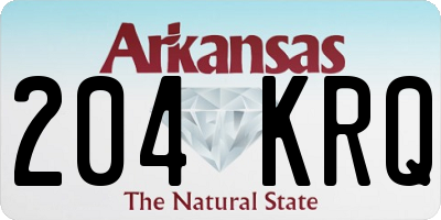 AR license plate 204KRQ