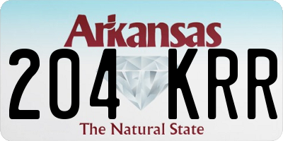 AR license plate 204KRR