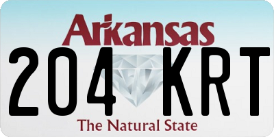 AR license plate 204KRT