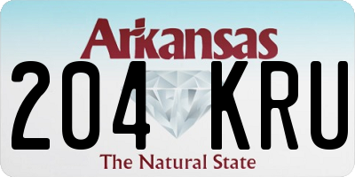 AR license plate 204KRU