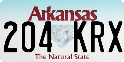 AR license plate 204KRX