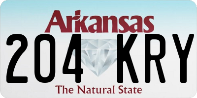 AR license plate 204KRY
