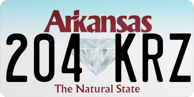 AR license plate 204KRZ