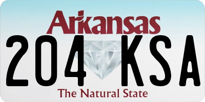 AR license plate 204KSA