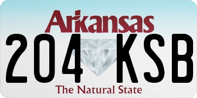 AR license plate 204KSB