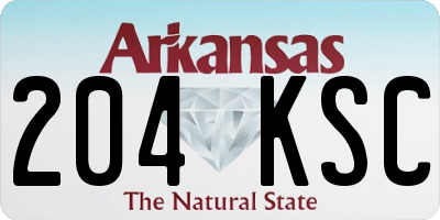 AR license plate 204KSC