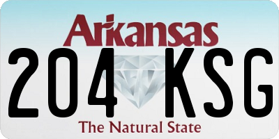AR license plate 204KSG