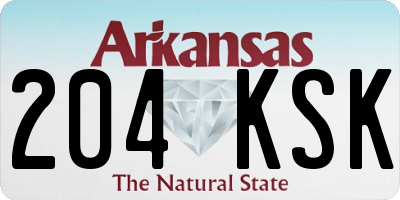 AR license plate 204KSK
