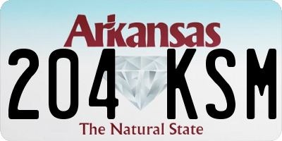 AR license plate 204KSM