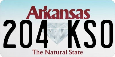 AR license plate 204KSO