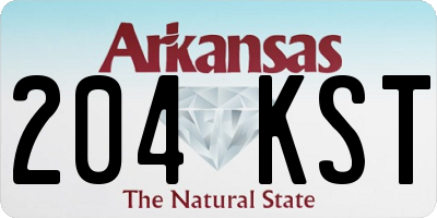 AR license plate 204KST