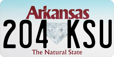 AR license plate 204KSU