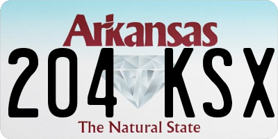 AR license plate 204KSX